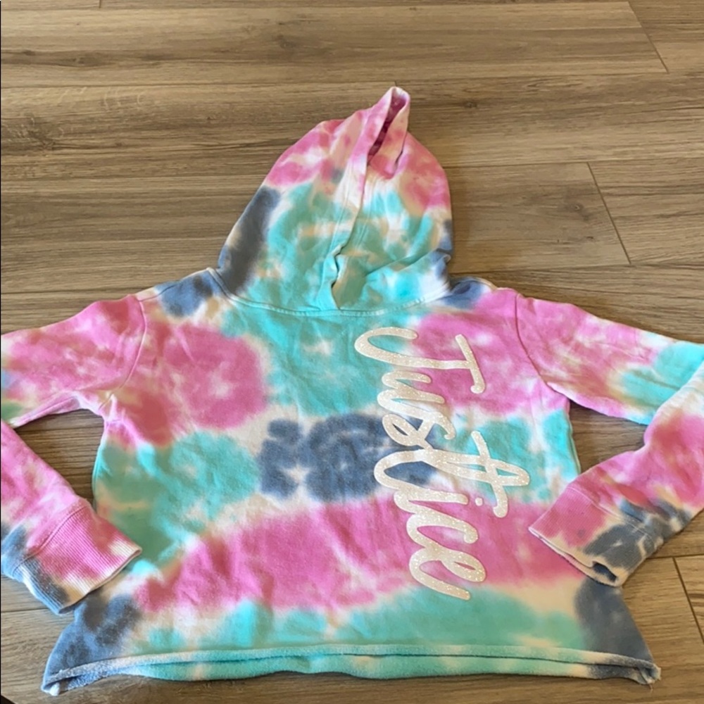 Tie-Dye Cropped Hoodie